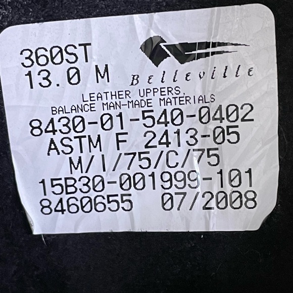 Belleville with Vibram Sole 360st Steel toe Nav Air leather combat Boots - Picture 4 of 11